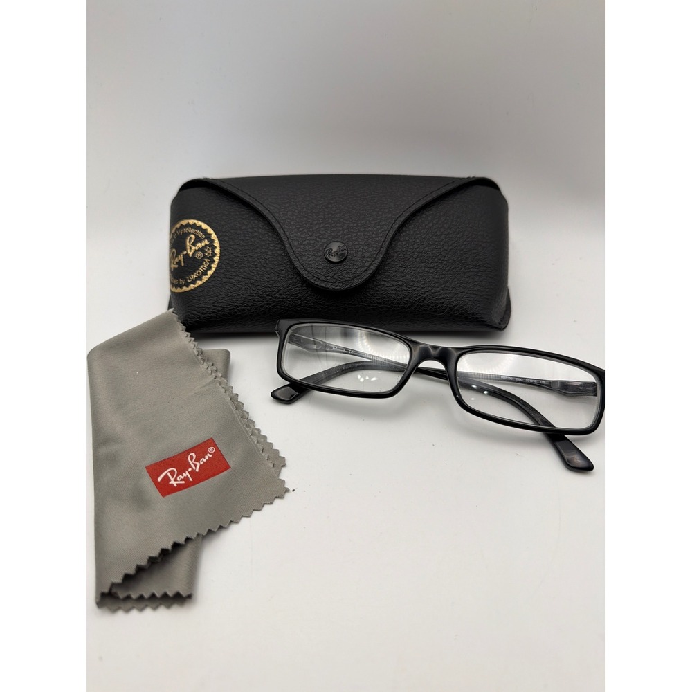 Ray-Ban RB5169 2000 Black Rectangular Eyeglasses Frames with Case and Cloth